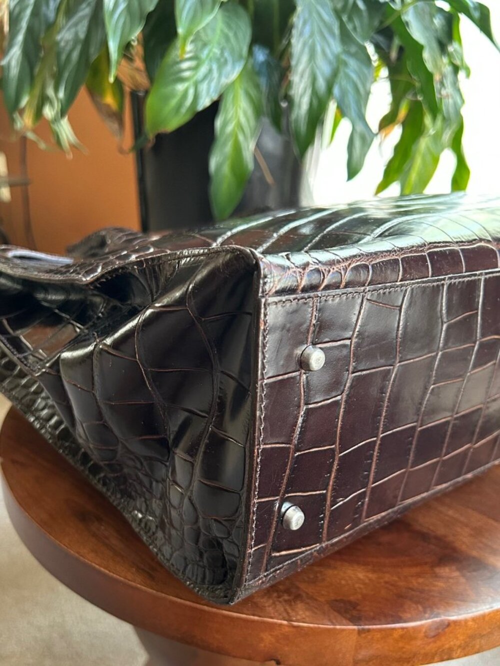 FURLA Leather Tote Bag Chocolate Brown - Picture 11 of 13